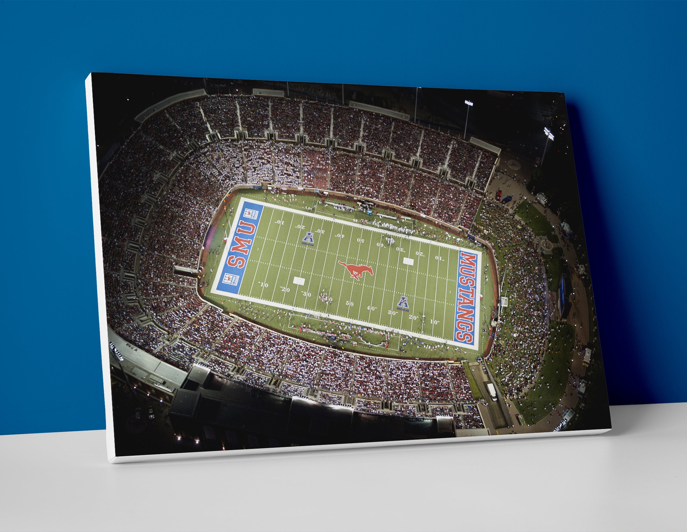 SMU football stadium poster canvas wall art