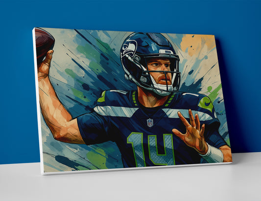 Sam Darnold poster canvas painting seahawks wall art print decor