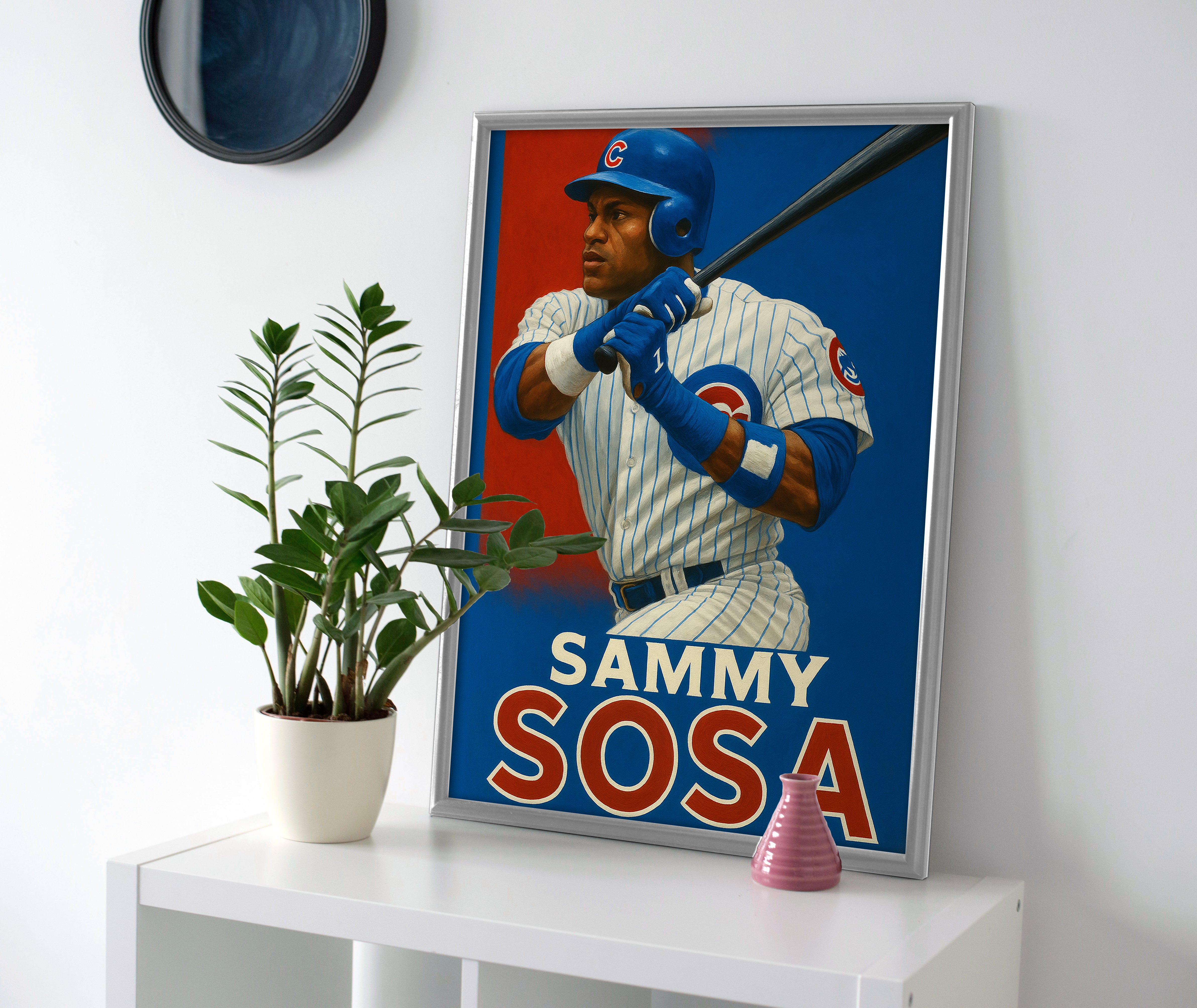 Sammy Sosa poster canvas wall art print