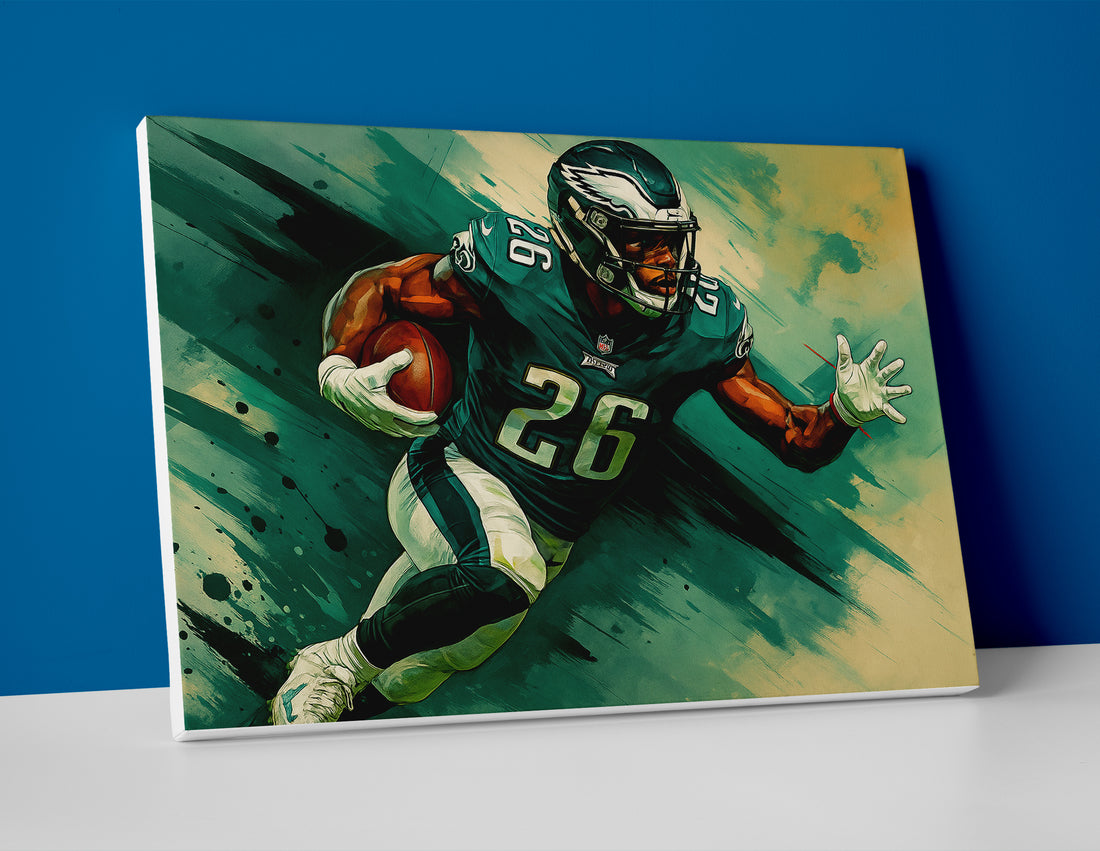 Saquon Barkley Poster painting canvas wall art print