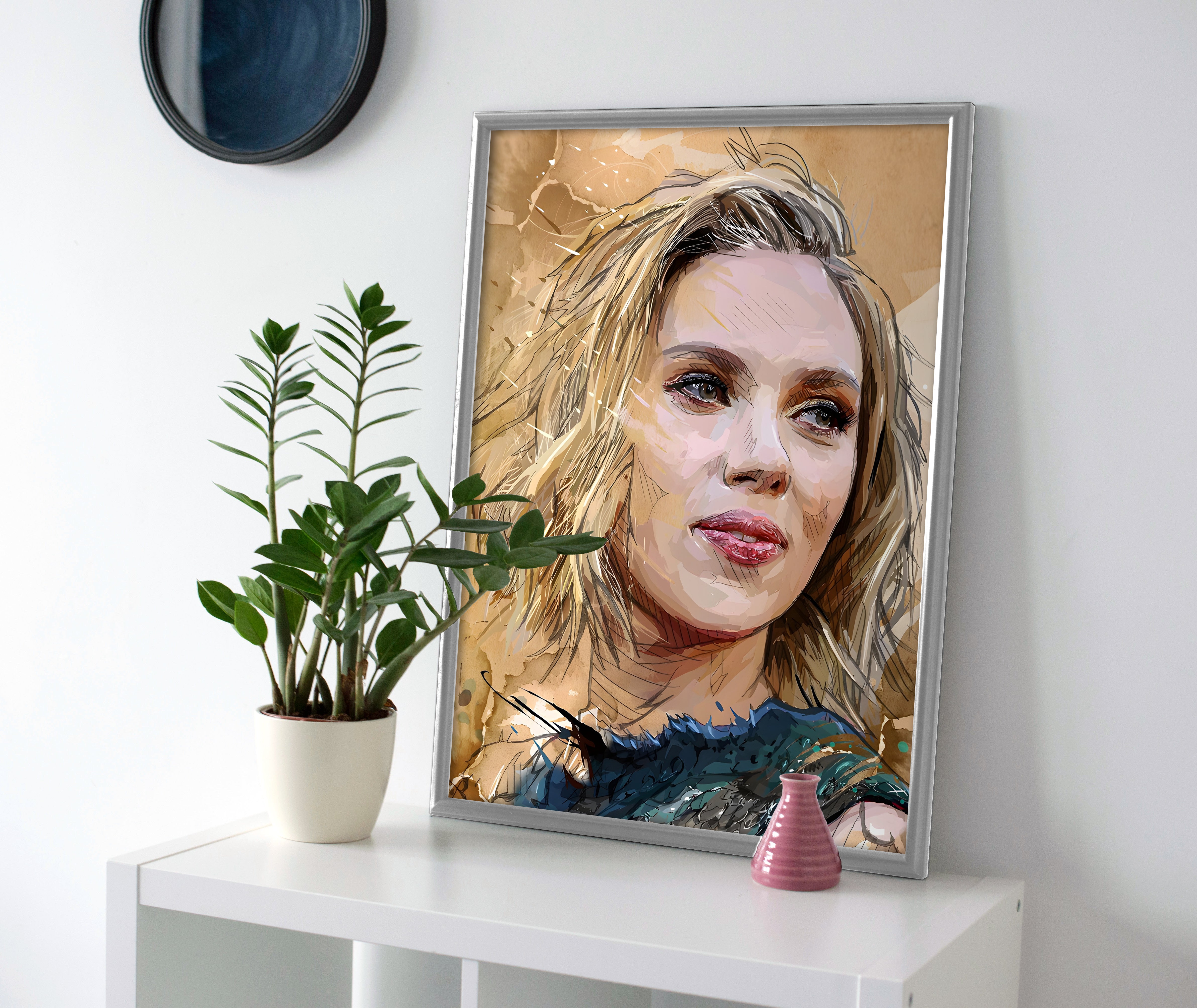Scarlett Johansson Art Poster canvas wall art print painting decor artwork