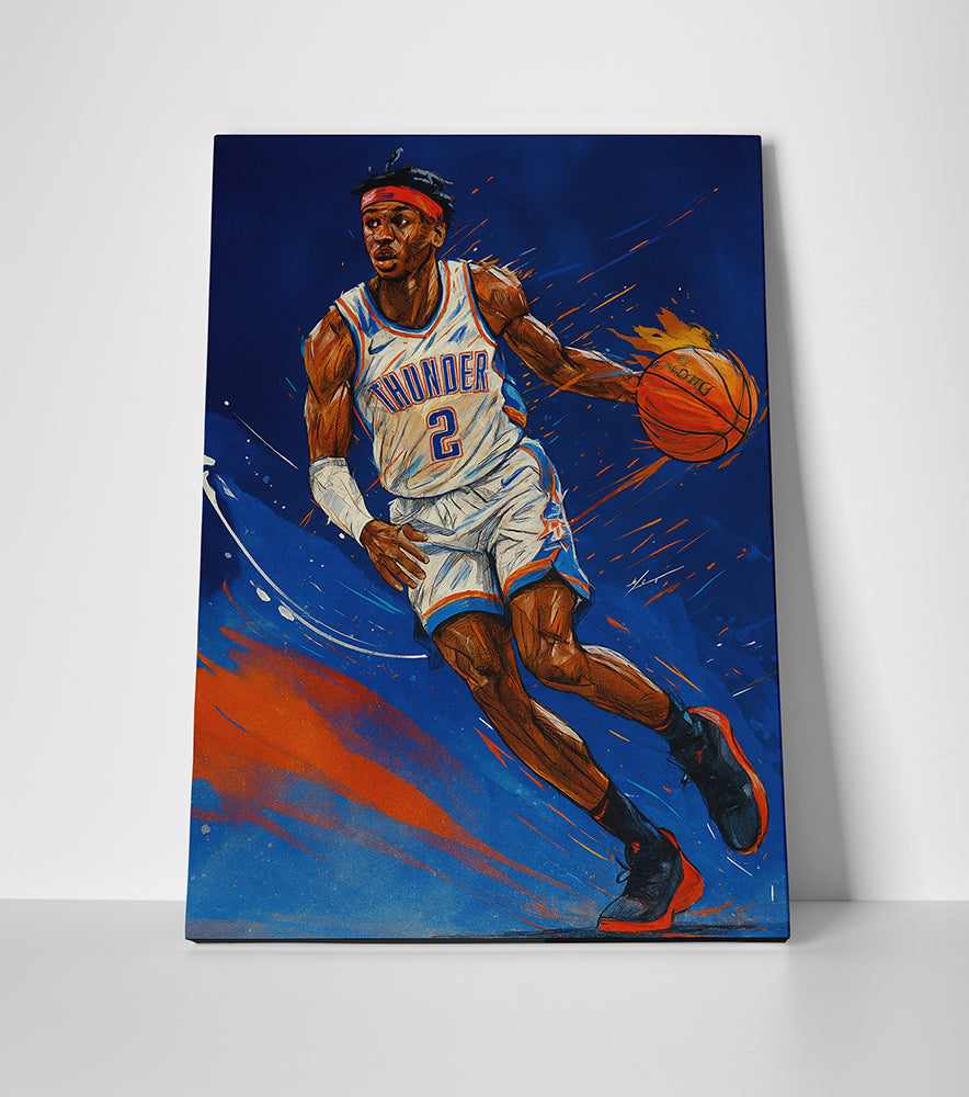 Shai Gilgeous-Alexander SGA Poster canvas wall art print artwork painting decor
