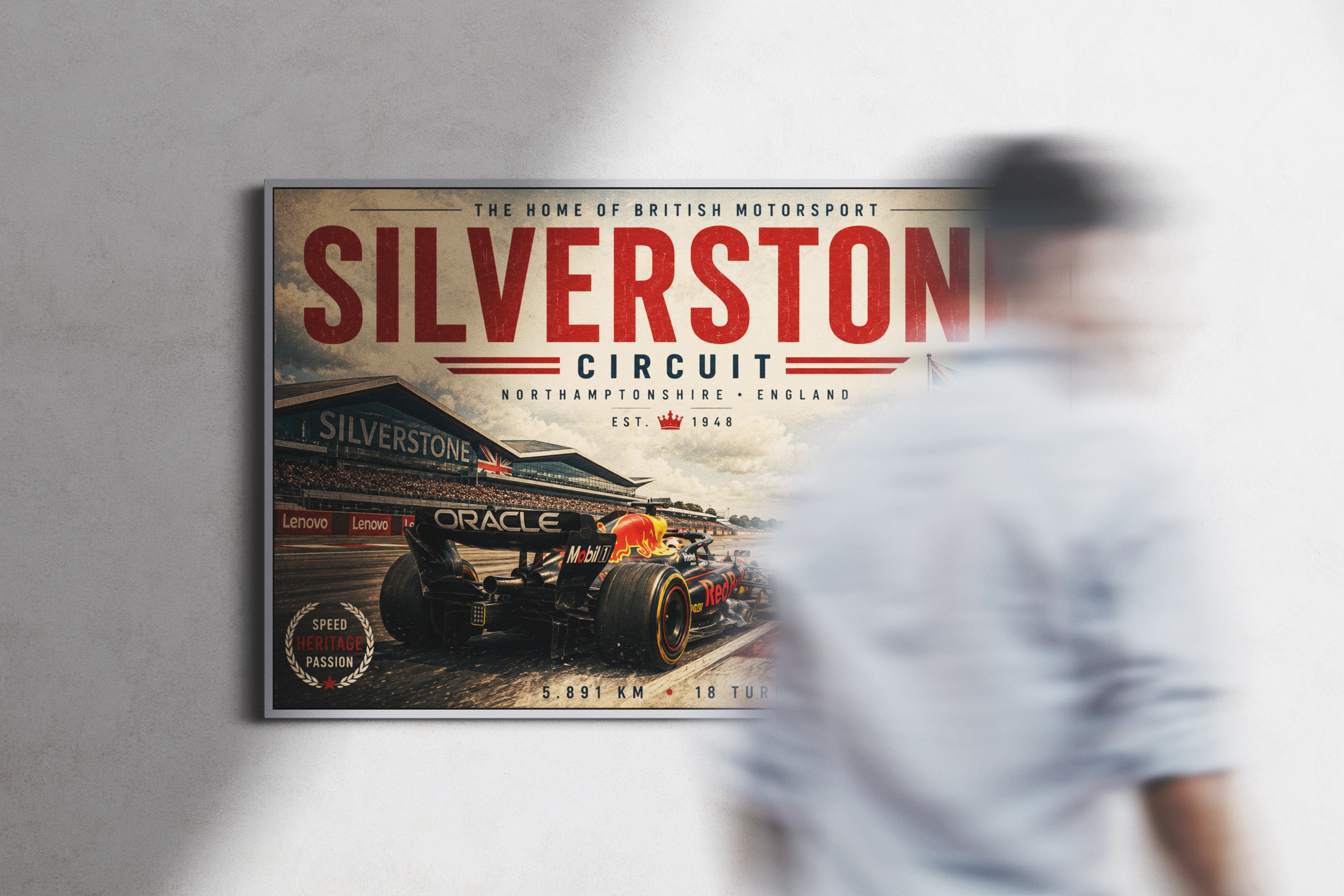 Silverstone F1 Racing Poster & Canvas – British Grand Prix Motorsport Wall Art