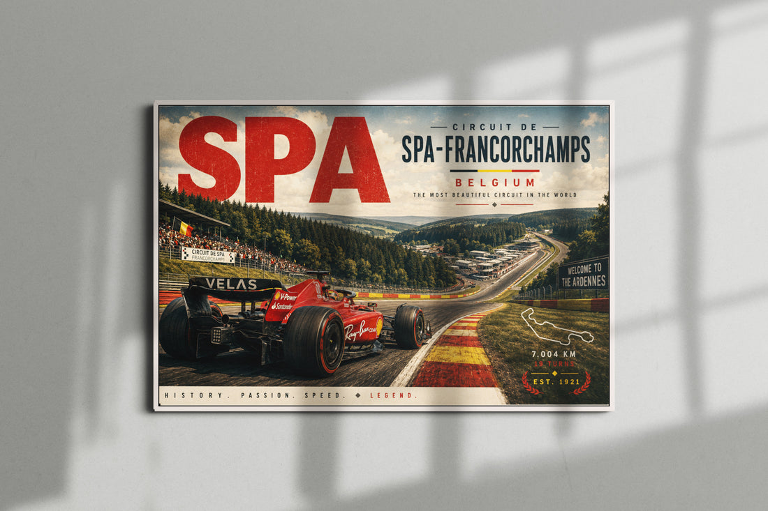 Spa-Francorchamps F1 Racing Poster & Canvas – Belgian Grand Prix Track Wall Art