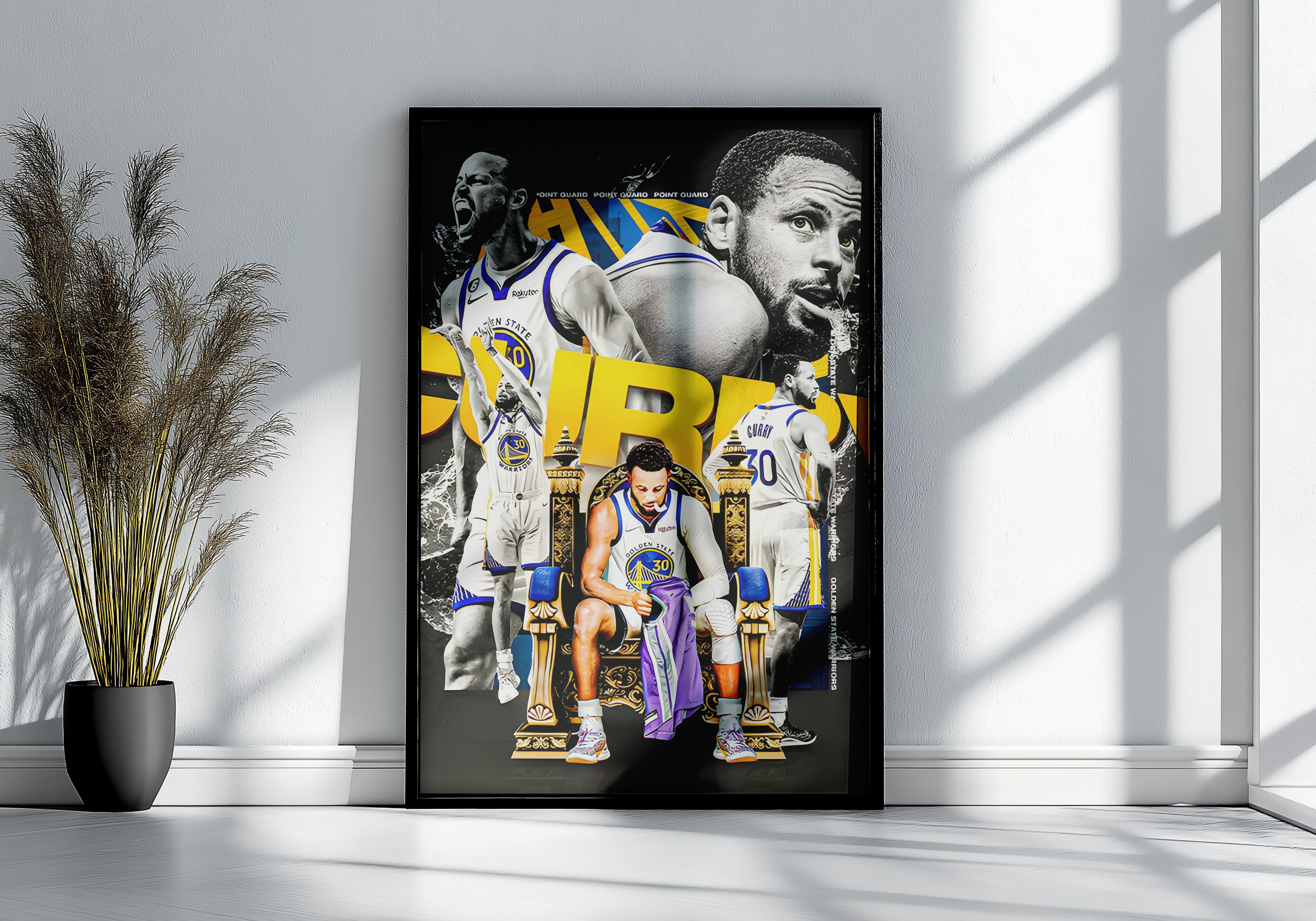 Steph Curry Throne Poster or Canvas Wall Art