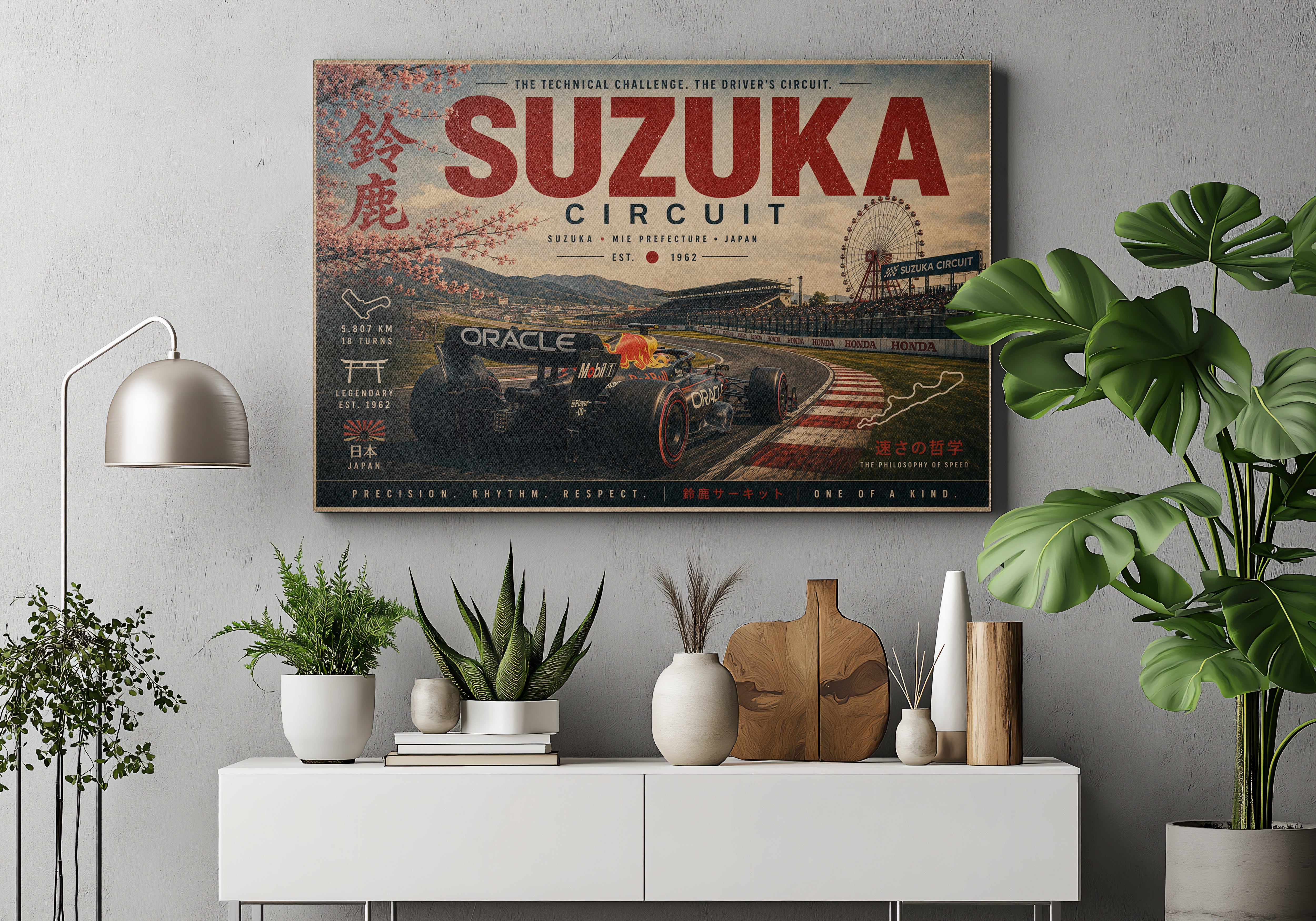 Suzuka F1 Racing Poster & Canvas – Japanese Grand Prix Circuit Wall Art