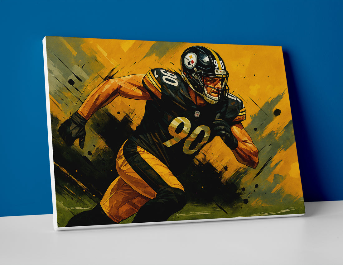 TJ Watt Poster canvas painting wall art print decor steelers