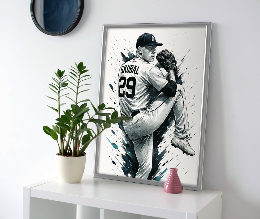 Tarik Skubal Poster canvas detroit tigers wall art painting