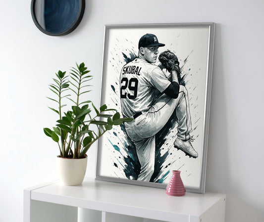 Tarik Skubal Poster canvas detroit tigers wall art painting