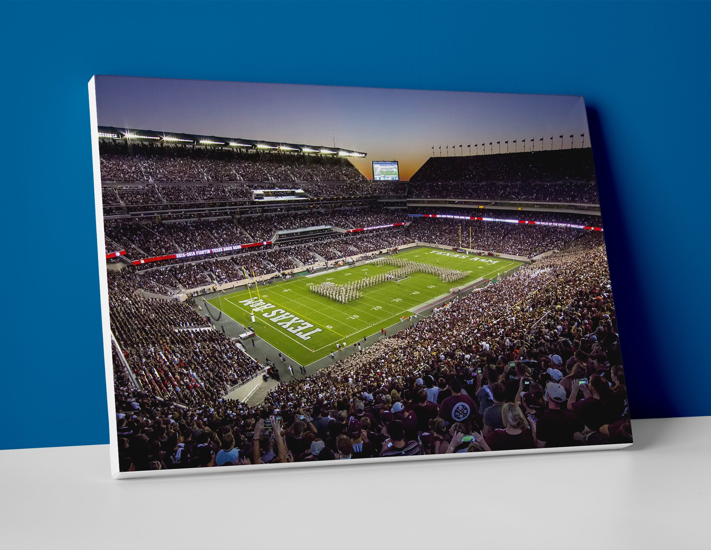 Texas A&M football stadium poster canvas decor