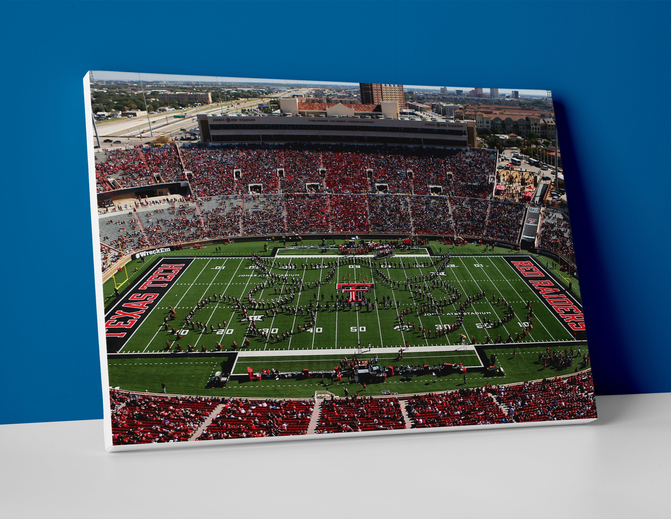 Texas tech football stadium poster canvas wall art