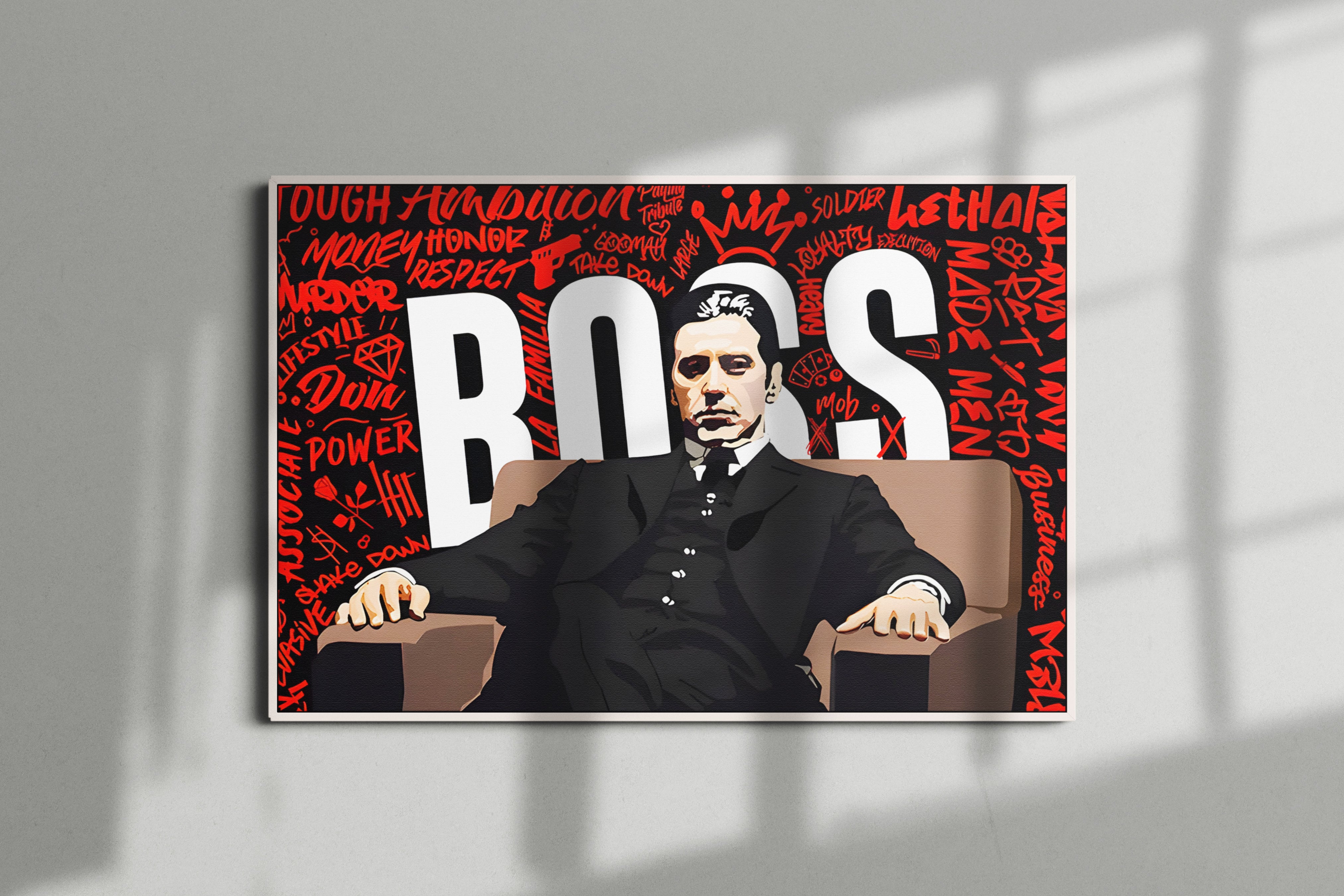 Tony Montana Boss Poster or Canvas Wall Art