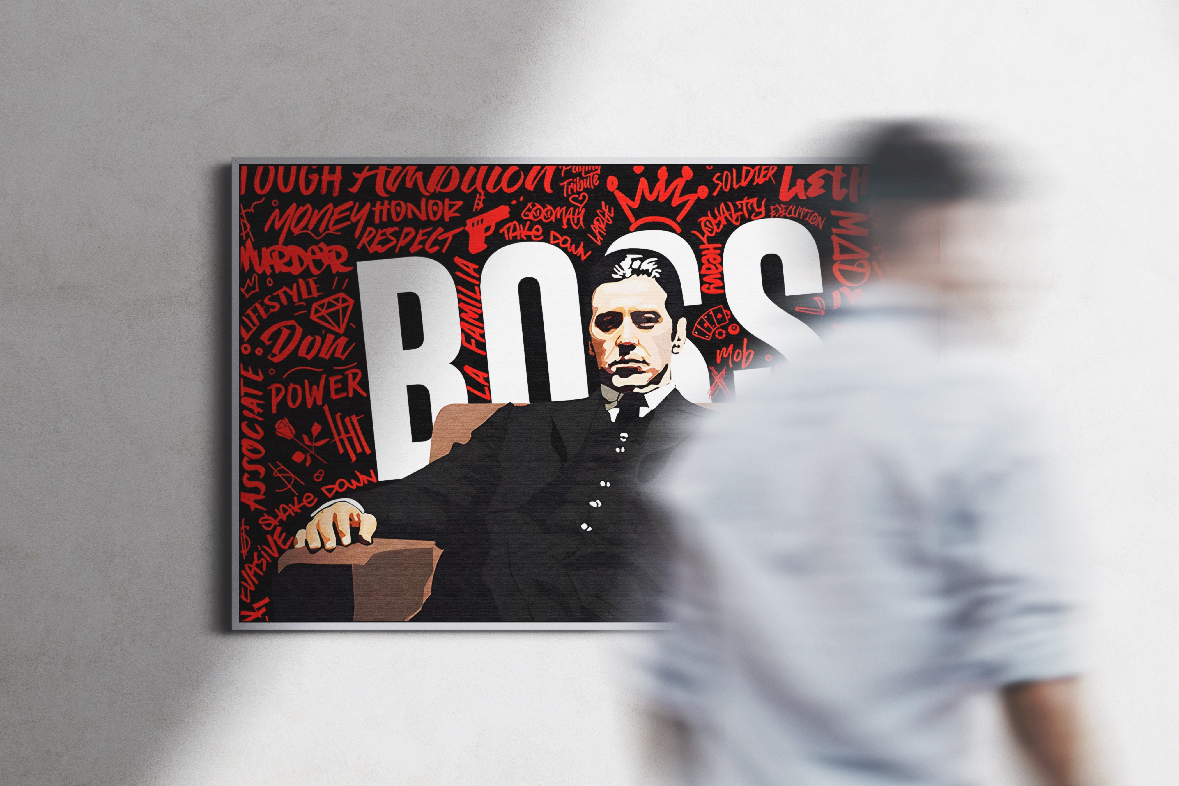 Tony Montana Boss Poster or Canvas Wall Art print