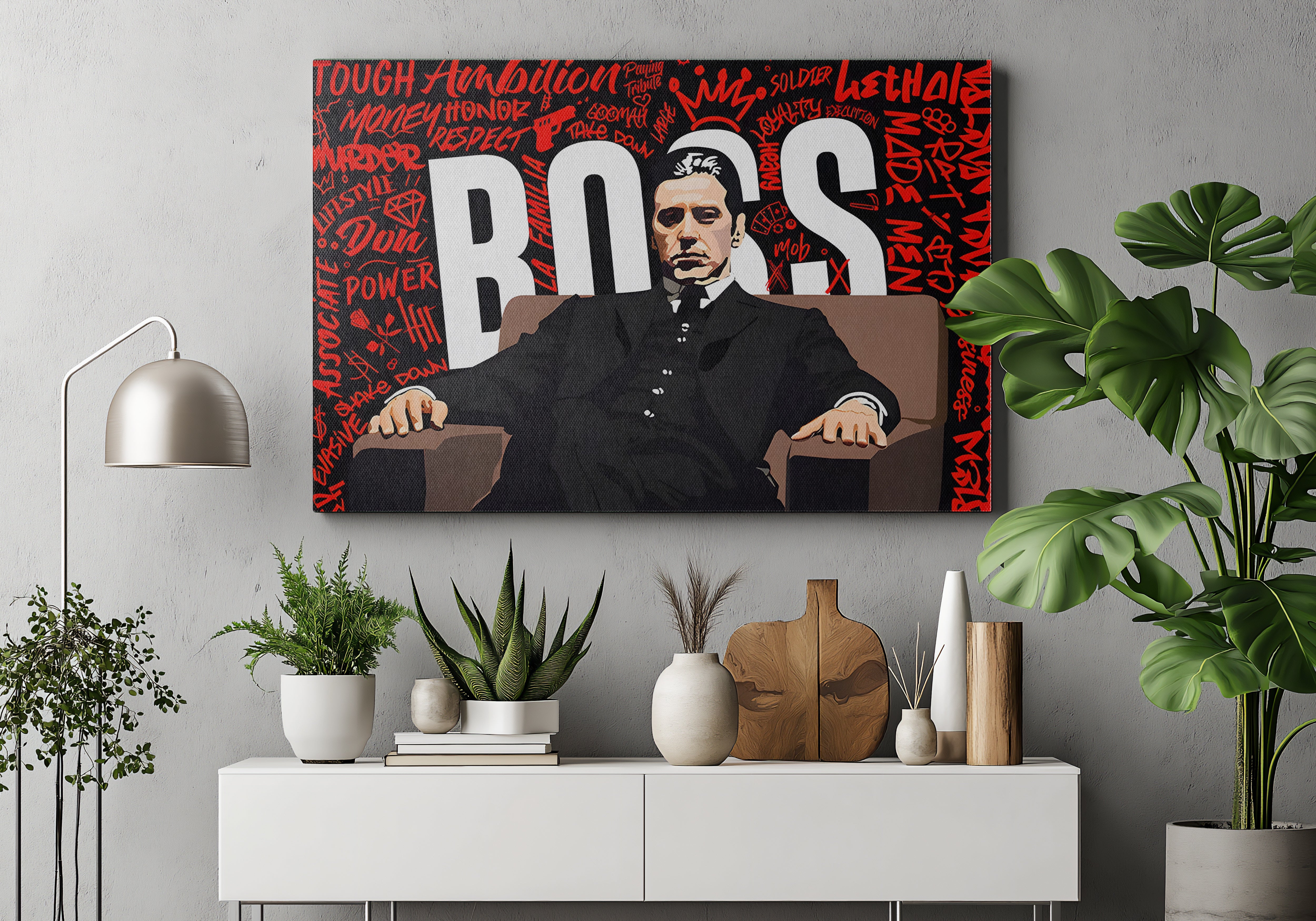 Tony Montana Boss Poster or Canvas Wall Art print scarface