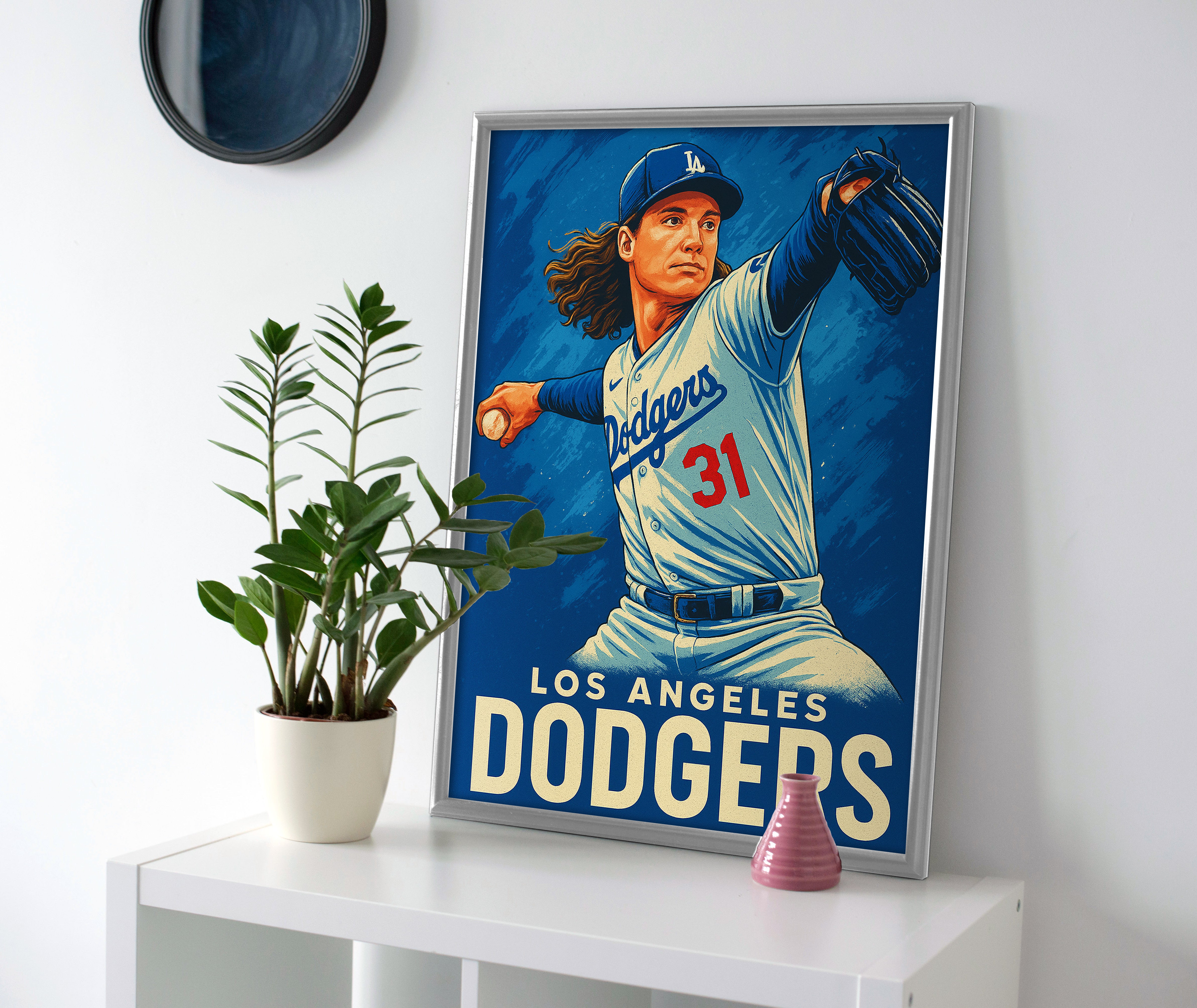 Tyler Glasnow Dodgers Poster canvas painting la wall art