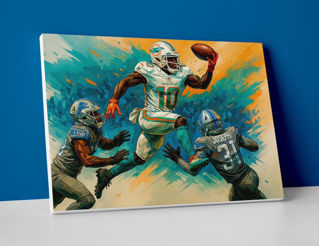 Tyreek Hill poster canvas dolphins football wall art painting