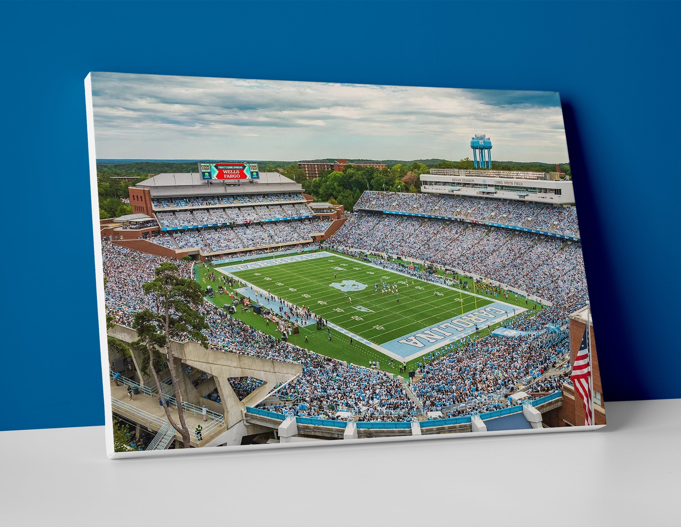 UNC football stadium poster canvas wall art