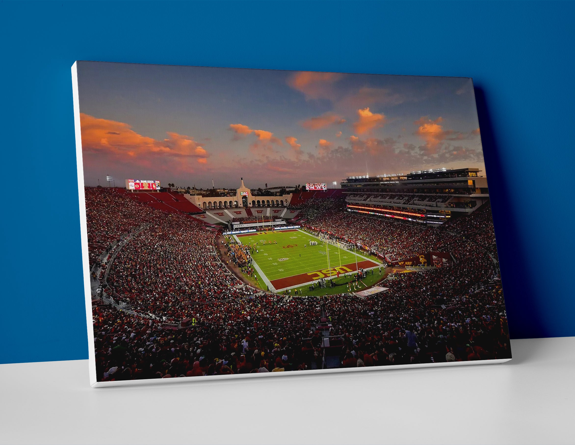 USC football stadium poster canvas trojans wall art print decor