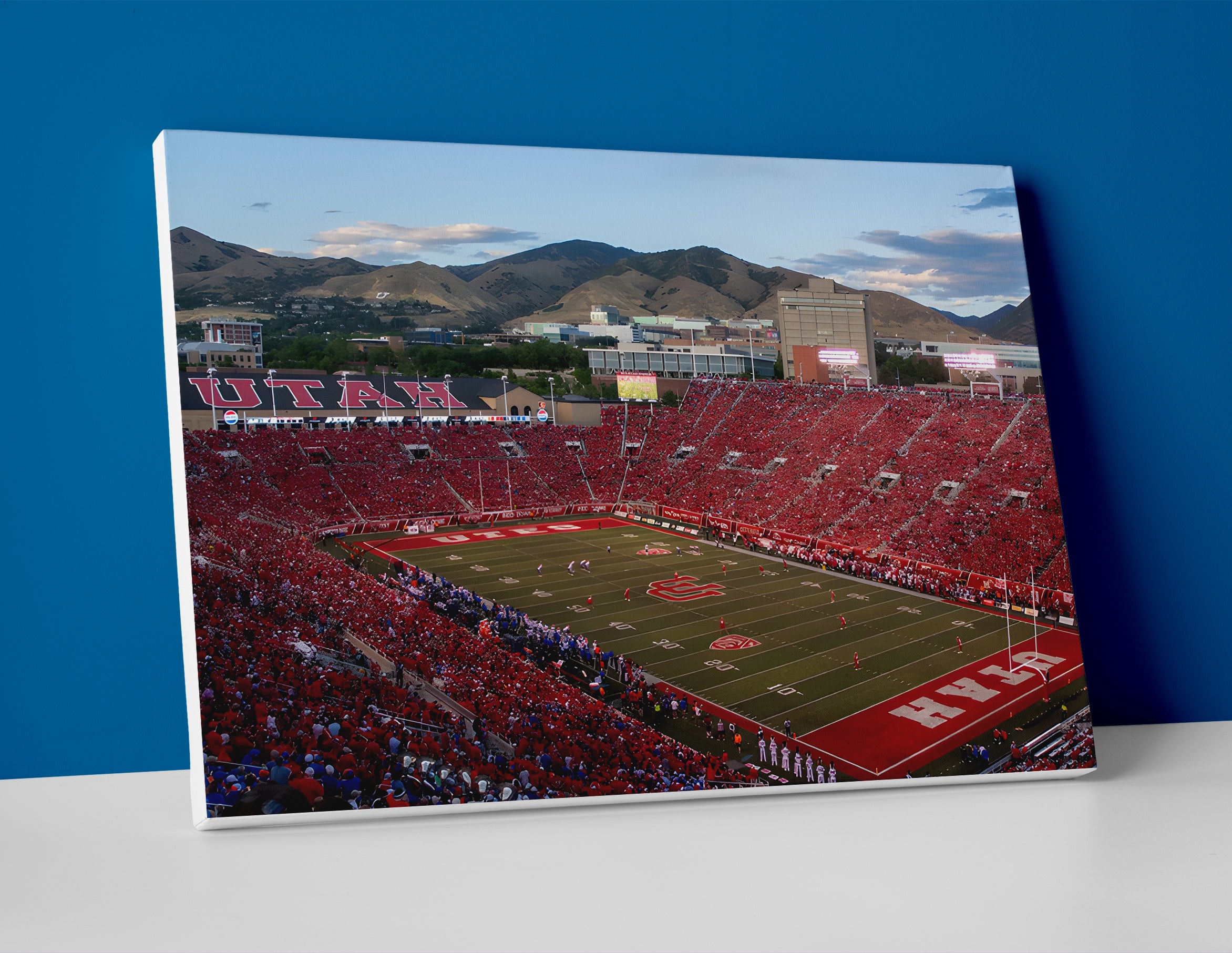 Utah football stadium poster canvas wall art utes print decor