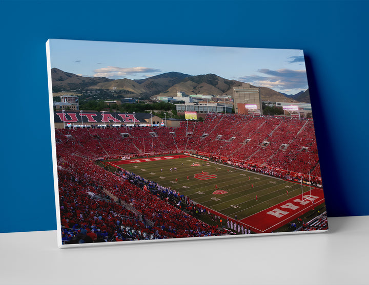Utah football stadium poster canvas wall art utes print decor
