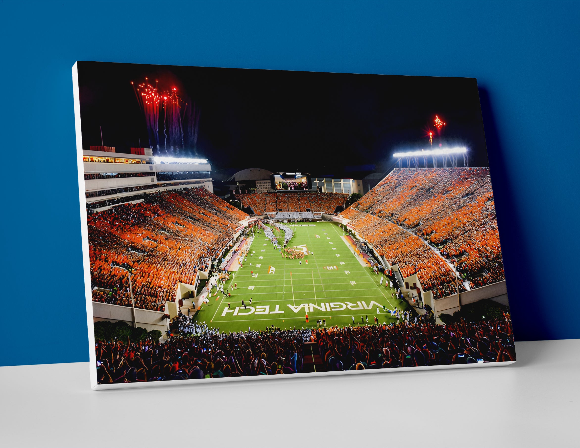 Virginia tech football stadium poster canvas wall art