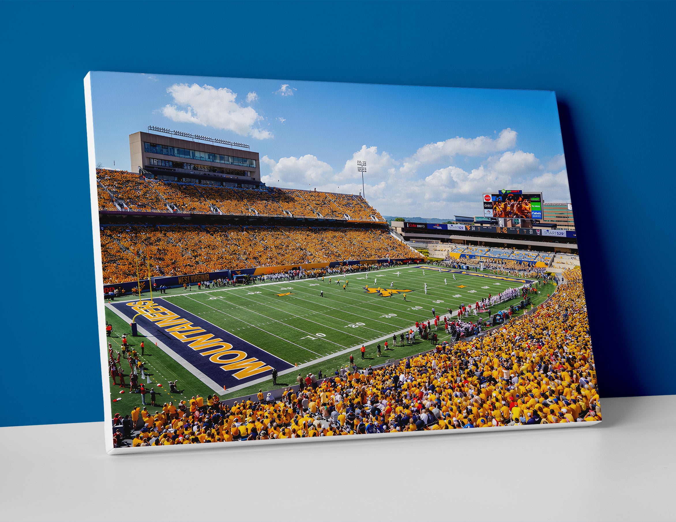 WVU Football Stadium poster canvas wall art print