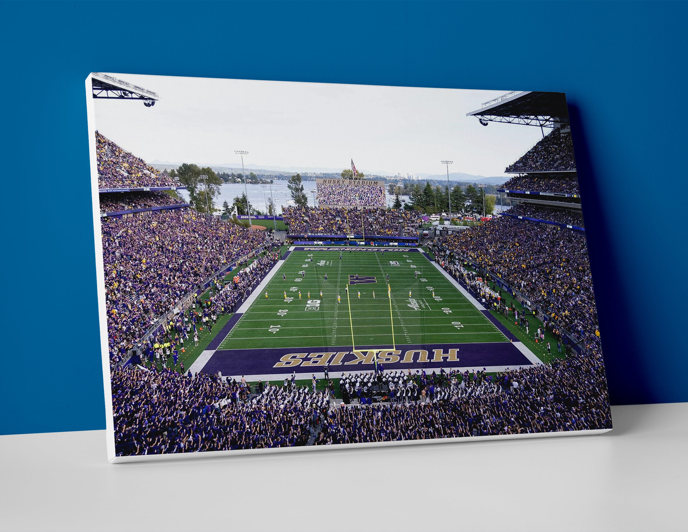 Washington Huskies football stadium poster canvas wall art print