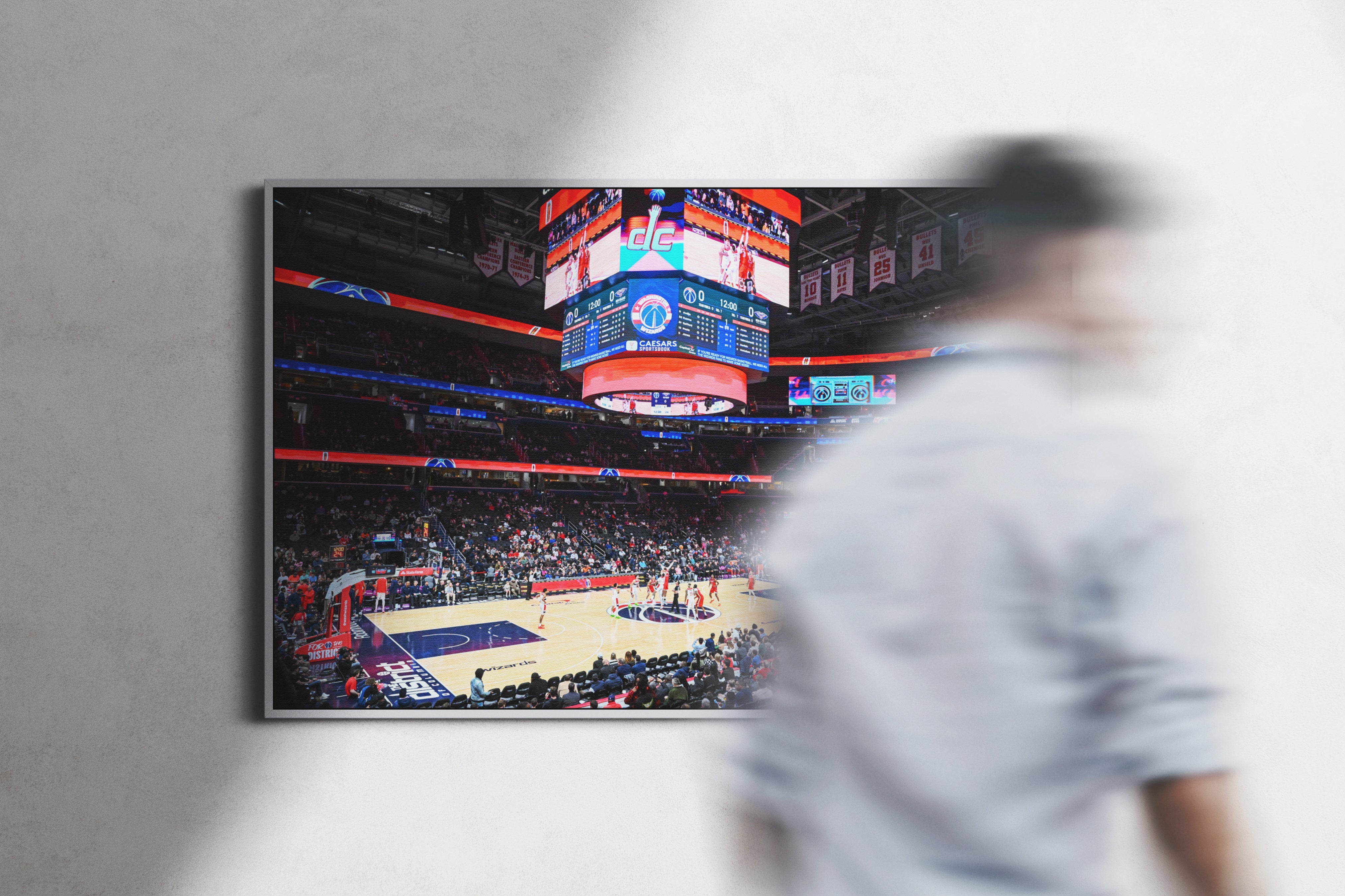 Washington Wizards Arena Poster or Canvas Wall Art print decor