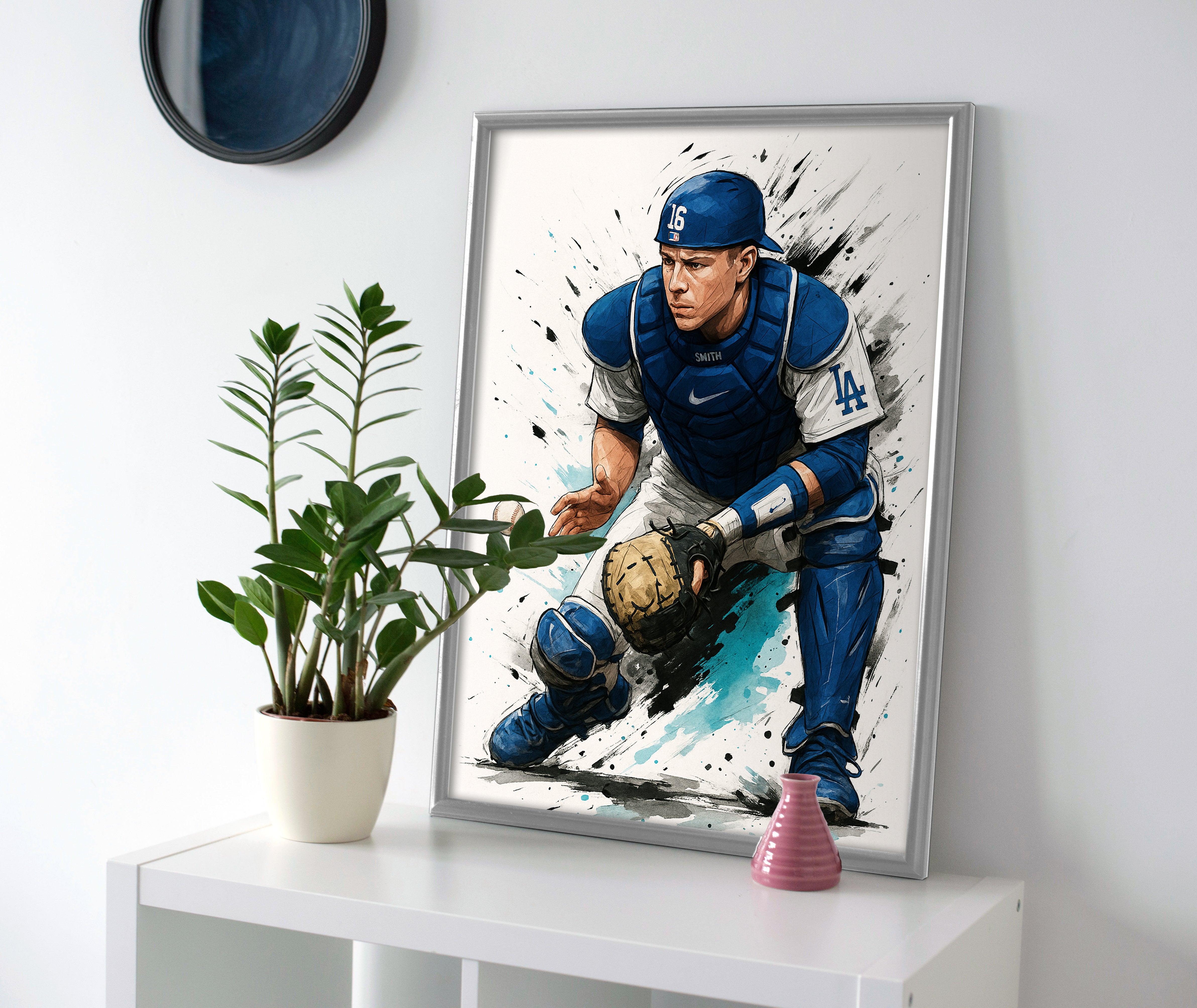 Will Smith Dodgers Poster canvas wall art painting