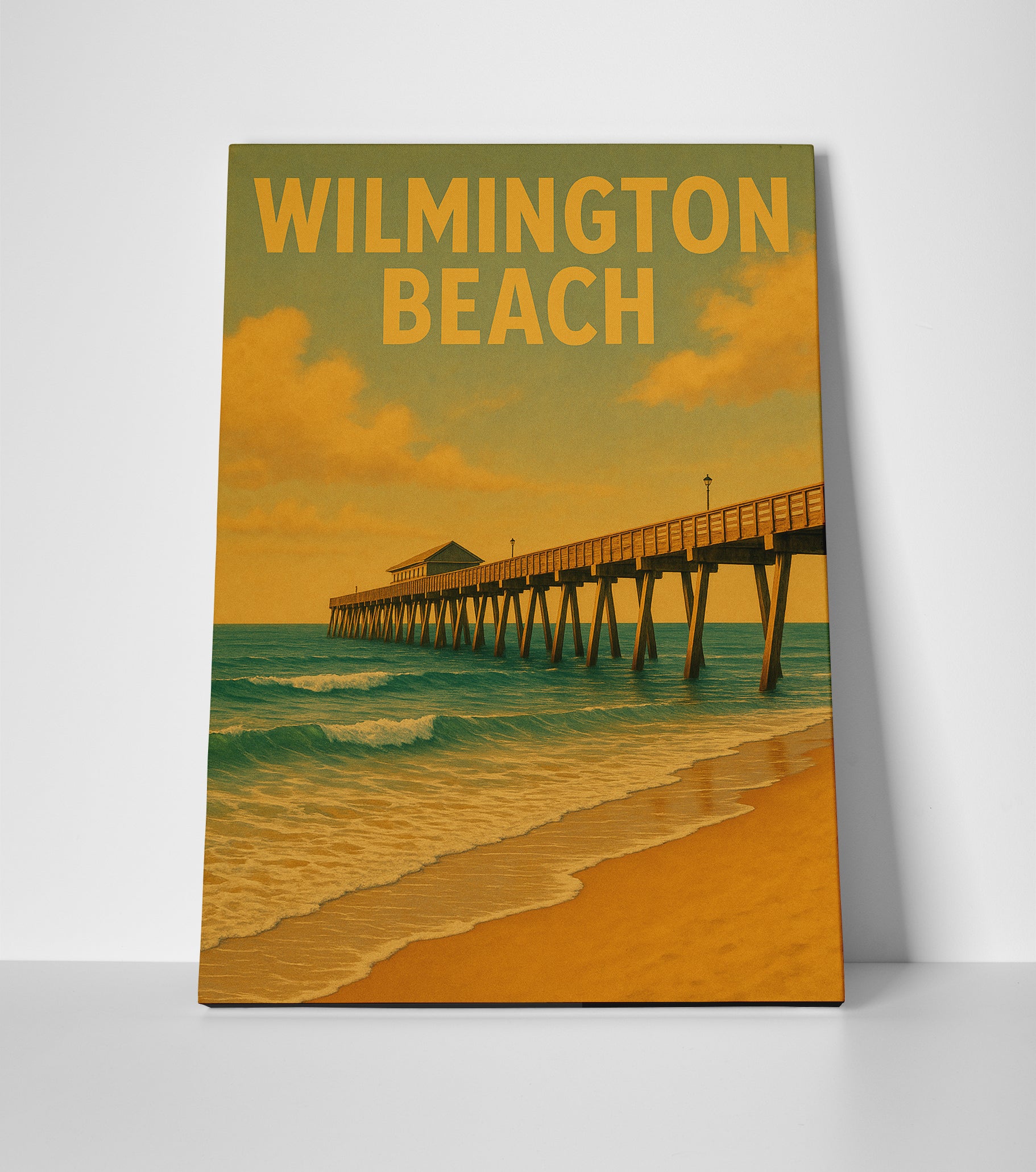 Wilmington Beach Poster canvas wall art print decor