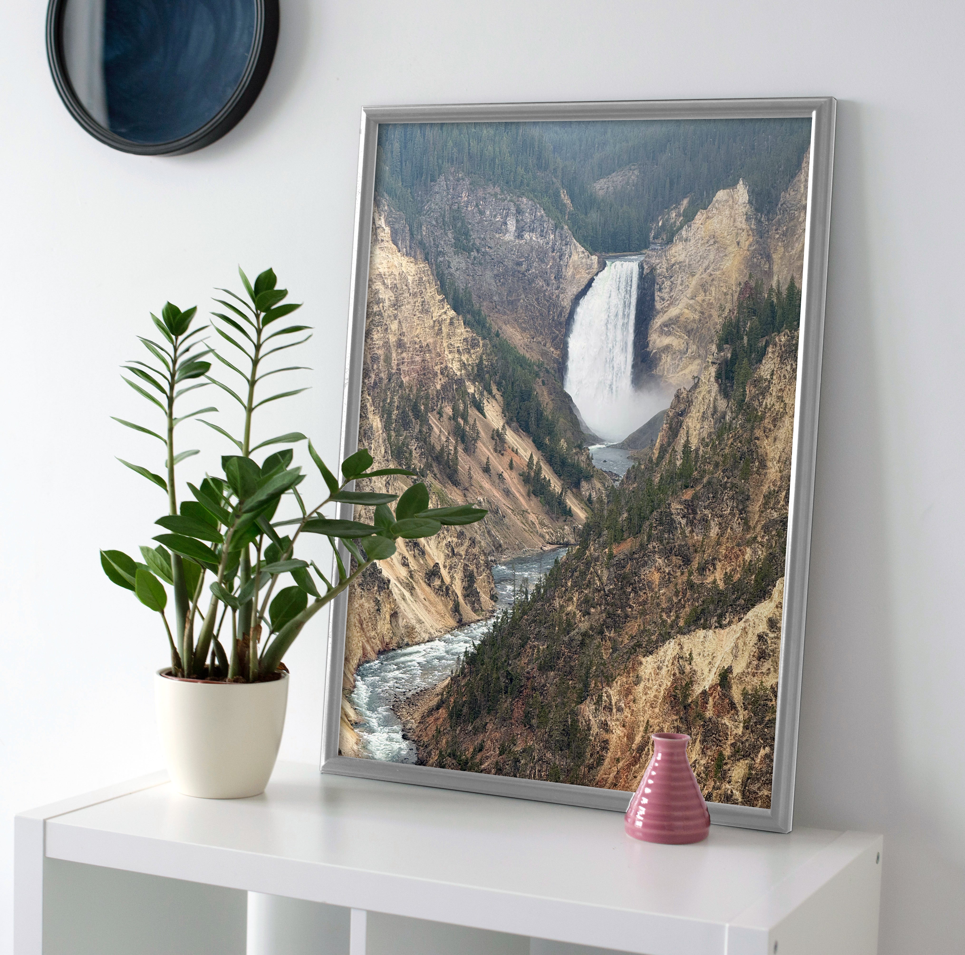 Yellowstone Waterfall Poster canvas wall art print decor