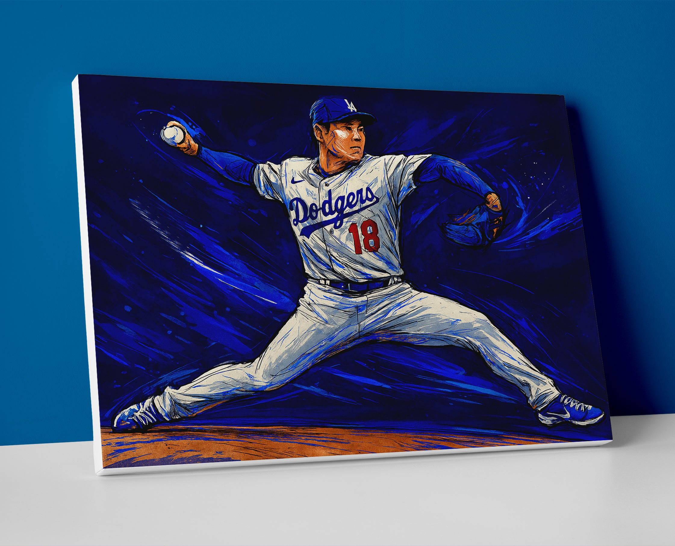 Yoshinobu Yamamoto Poster canvas la dodgers wall art