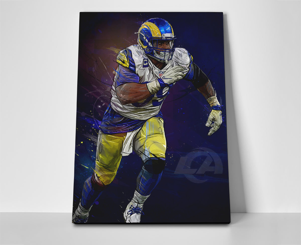 Aaron Donald Poster Or Wrapped Canvas
