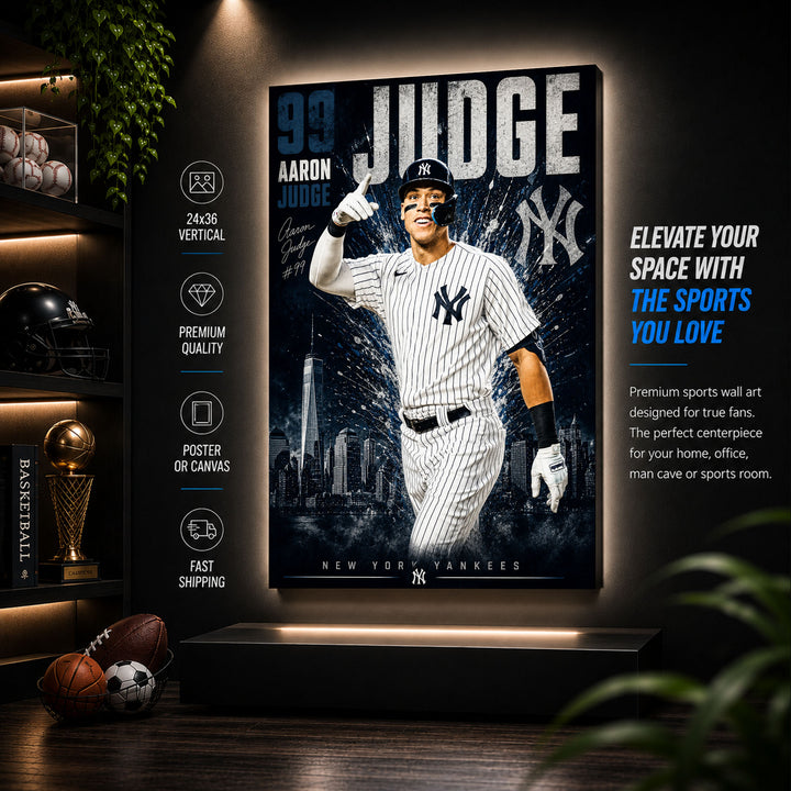 Aaron Judge Yankees Poster or Canvas Wall Art