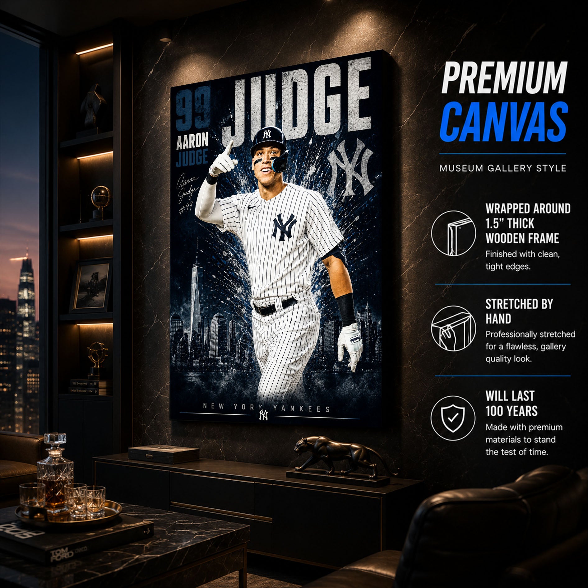 Aaron Judge Yankees Poster or Canvas Wall Art