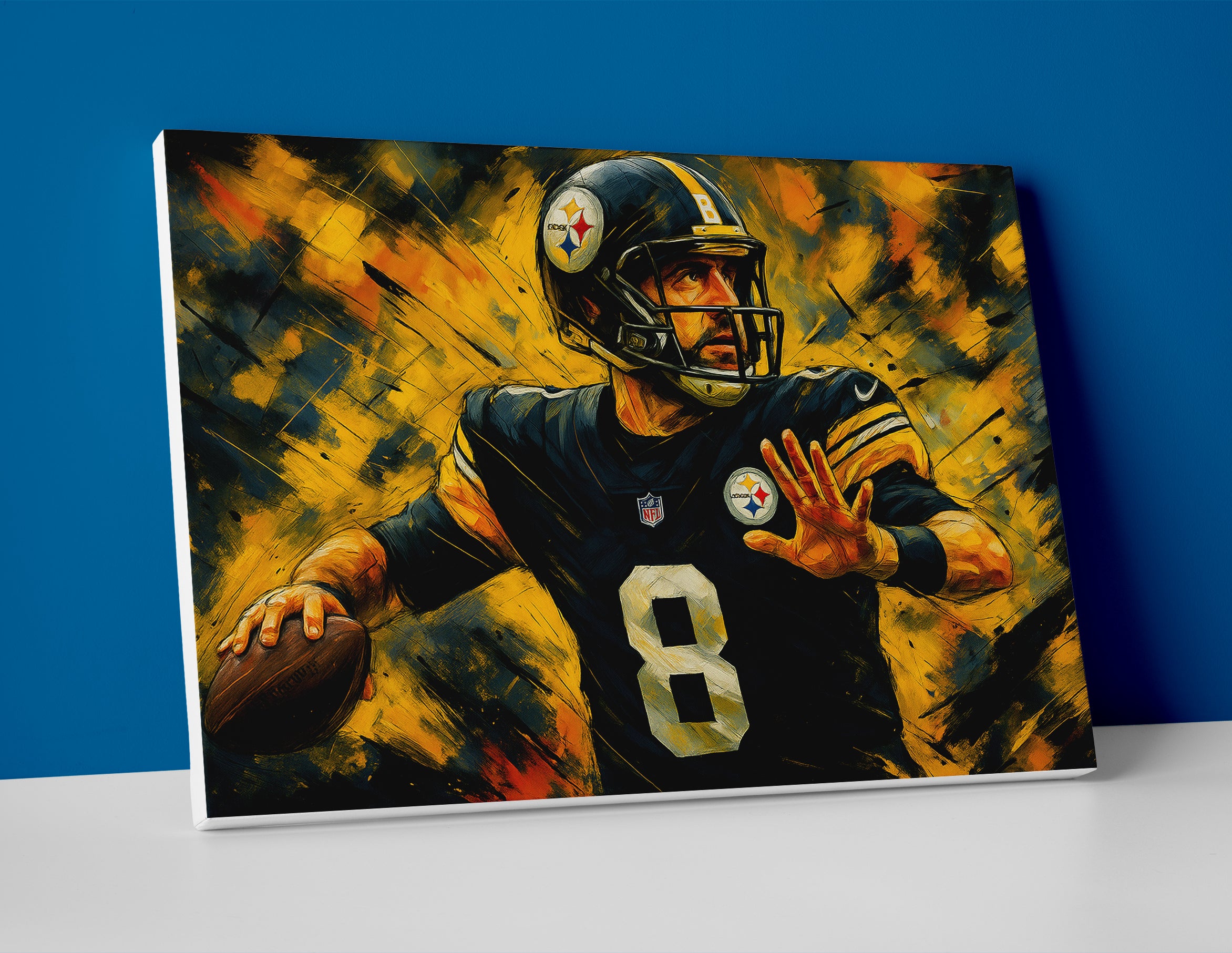 aaron rodgers steelers poster canvas wall art print painting