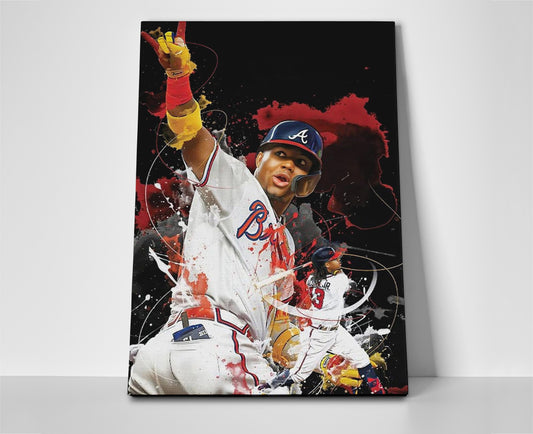 ronald acuna jr art poster canvas wall art painting artwork mlb braves