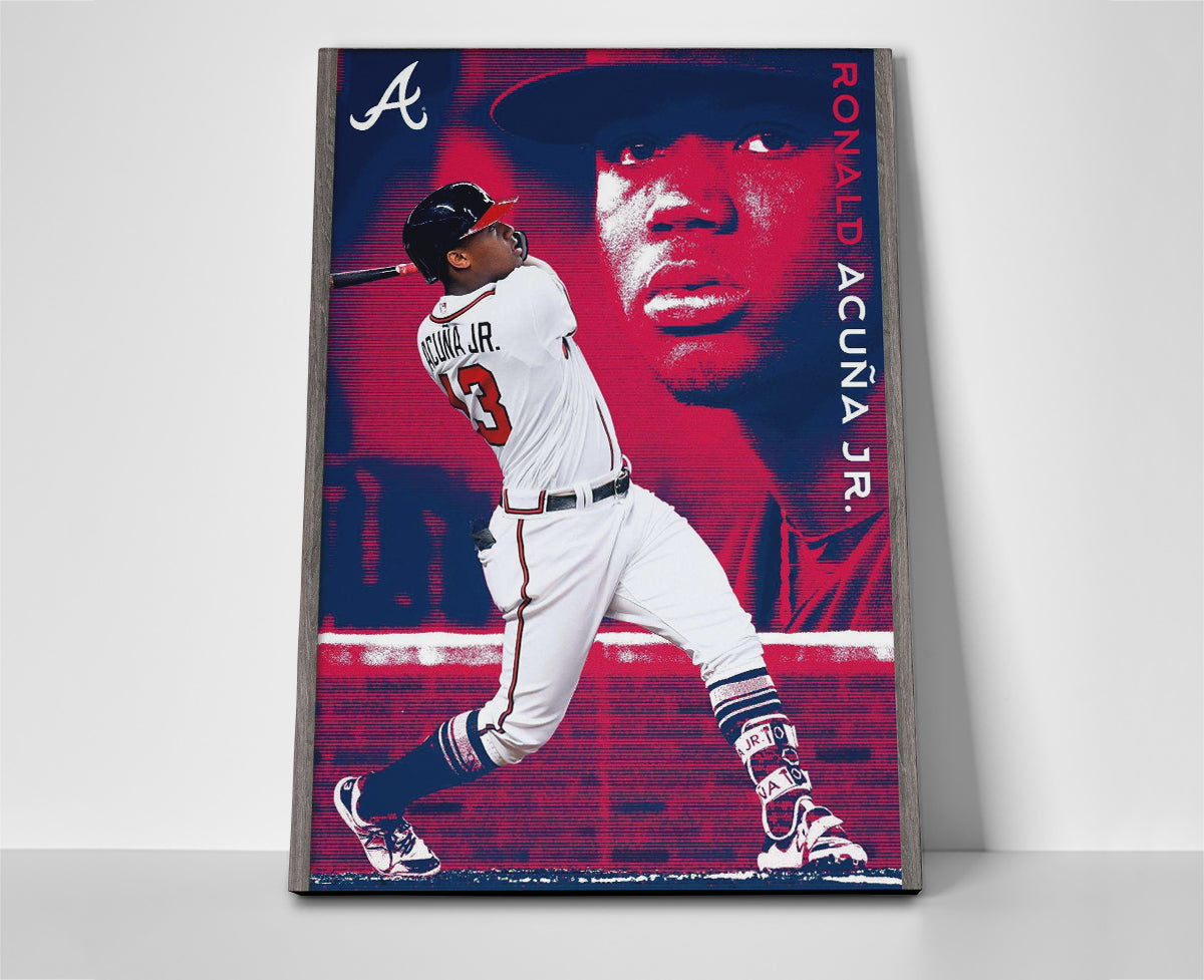ronald acuna poster canvas art wall art artwork painting braves baseball