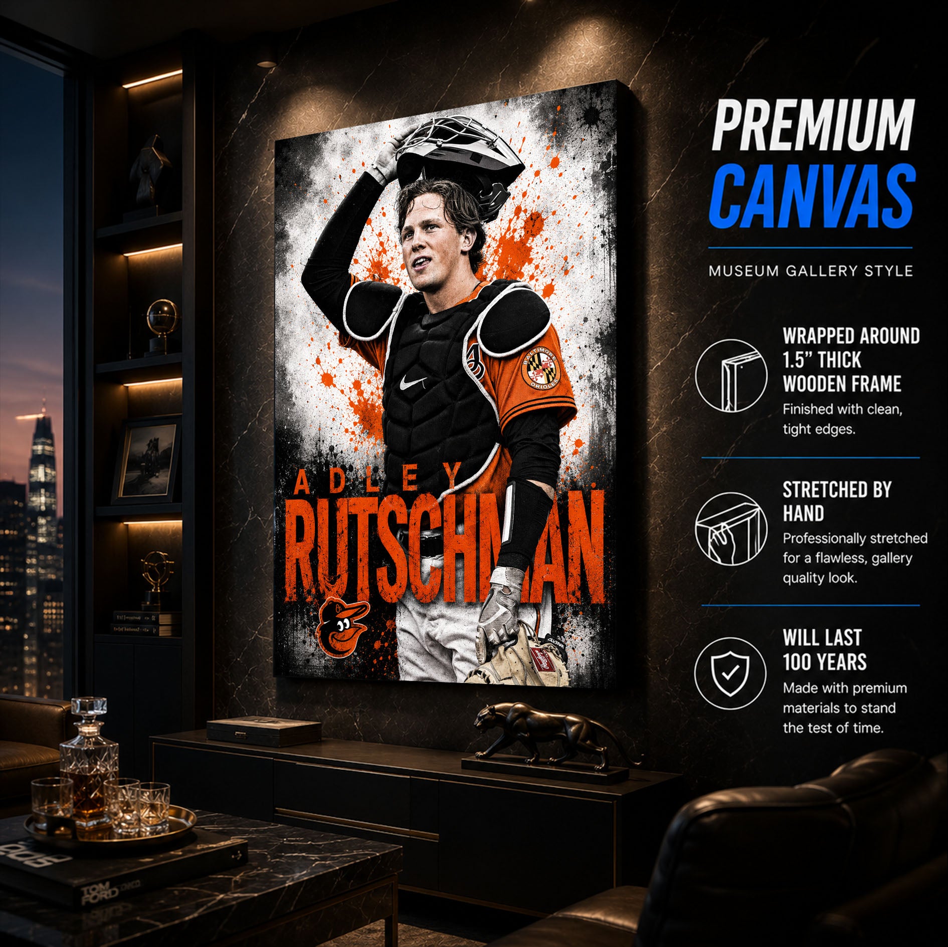Adley Rutschman Orioles Poster or Canvas Wall Art