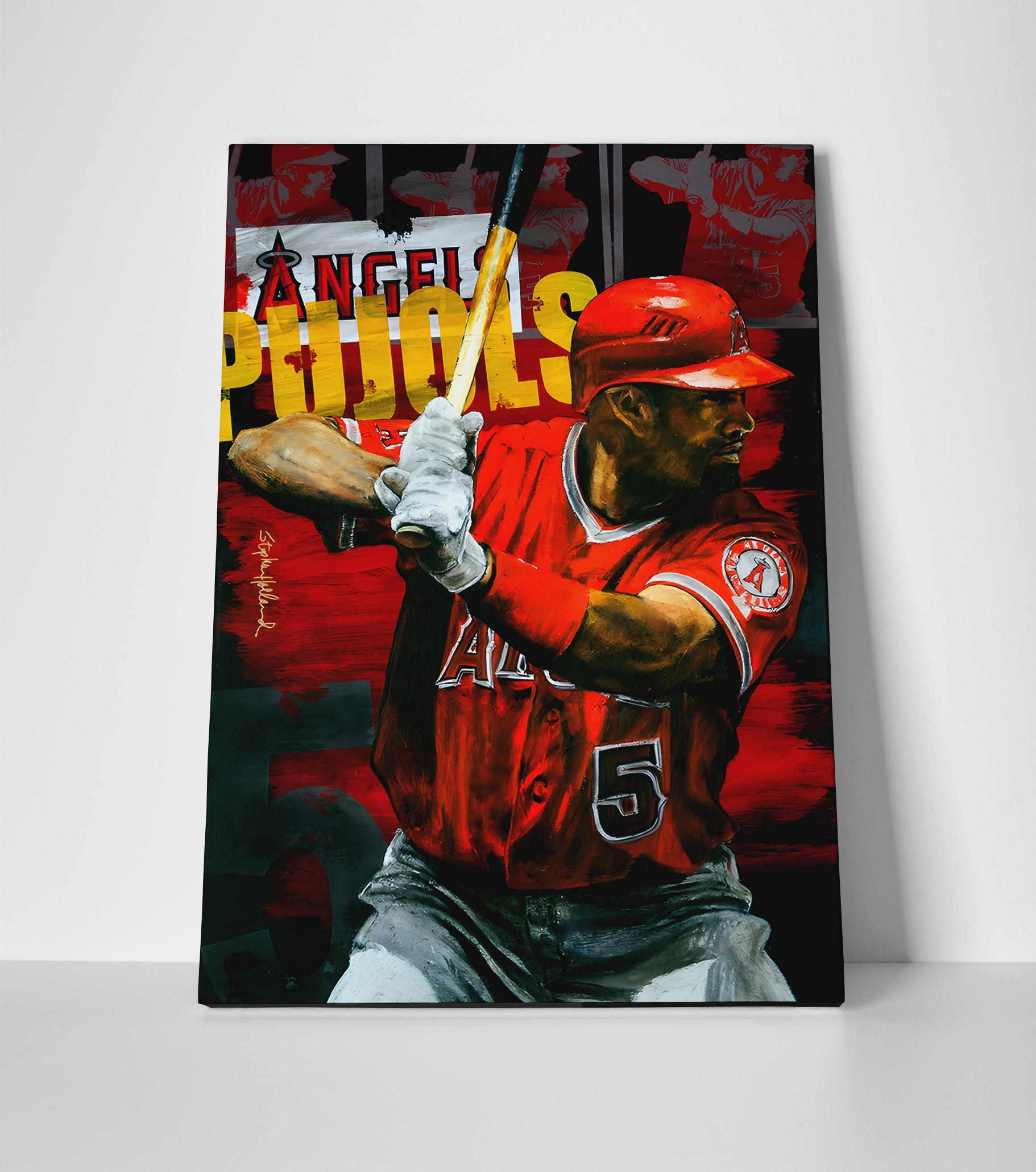 Albert Pujols Painting Poster or Canvas Wall Art