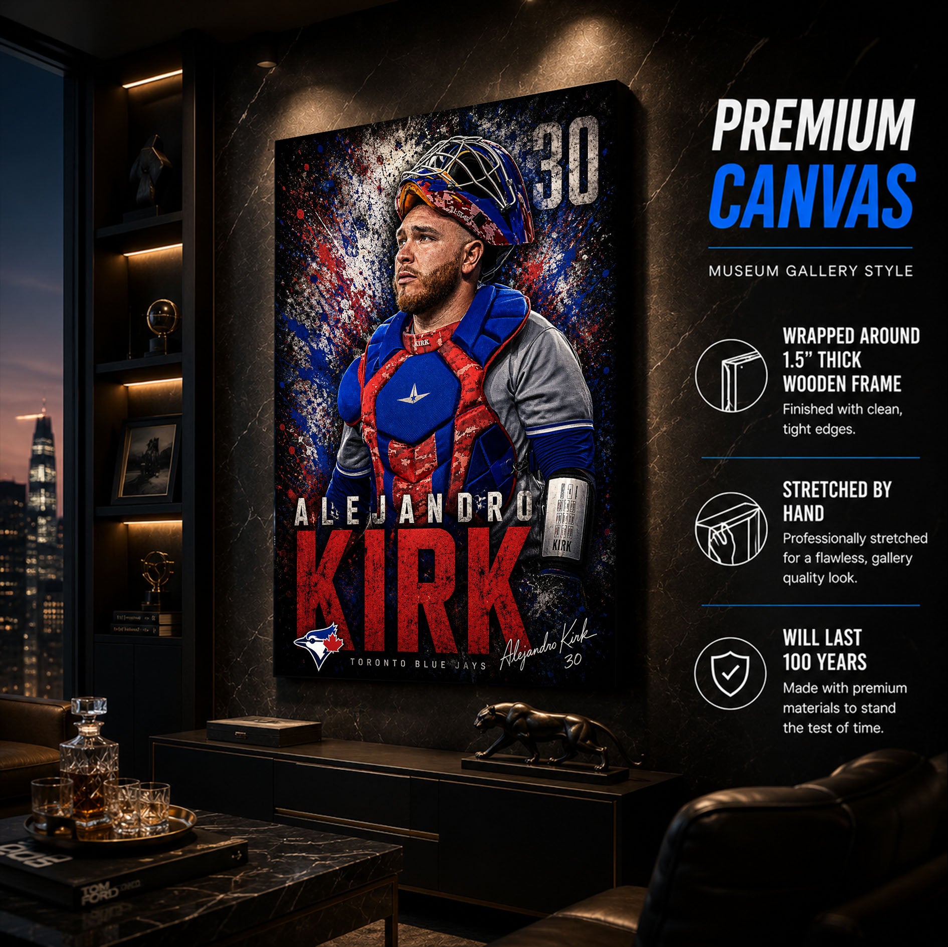 Alejandro Kirk Blue Jays Poster or Canvas Wall Art