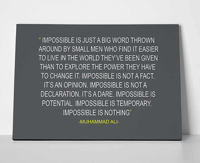 Muhammad Ali Quote Poster or Wrapped Canvas - Player Season