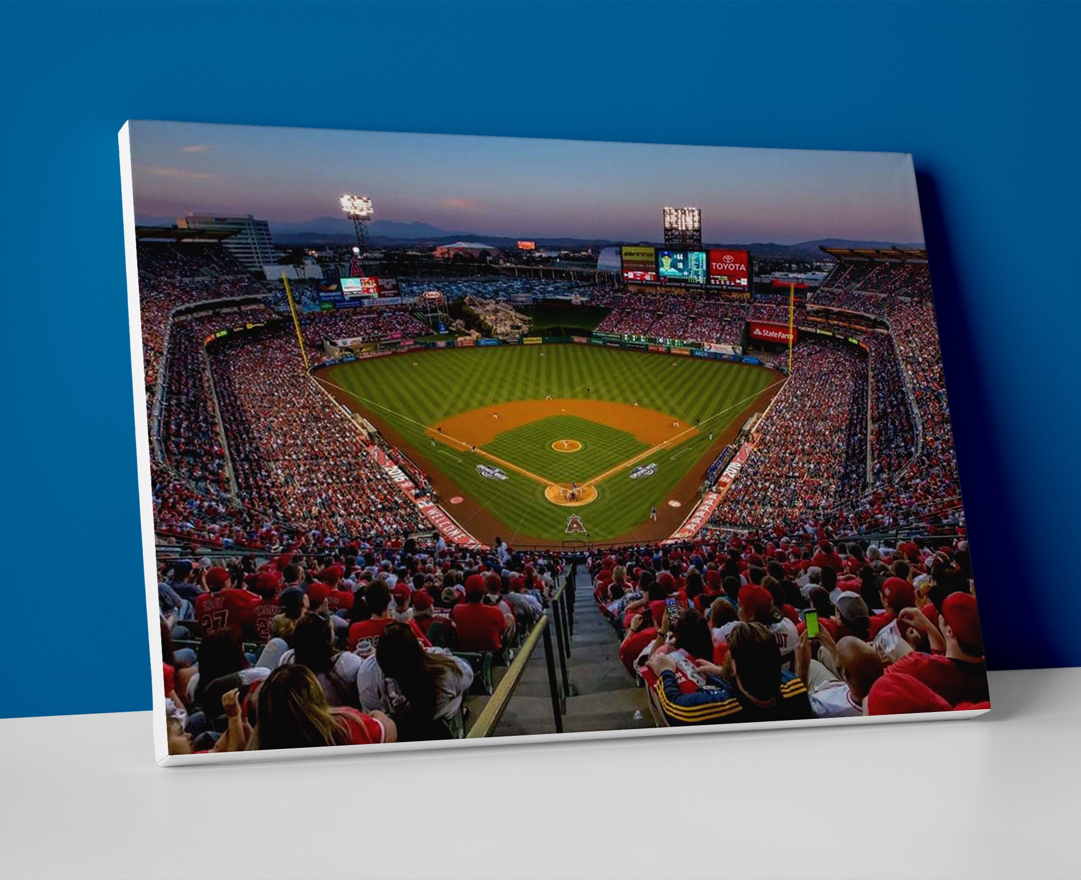 los angeles angels stadium poster canvas wall art painting artwork baseball