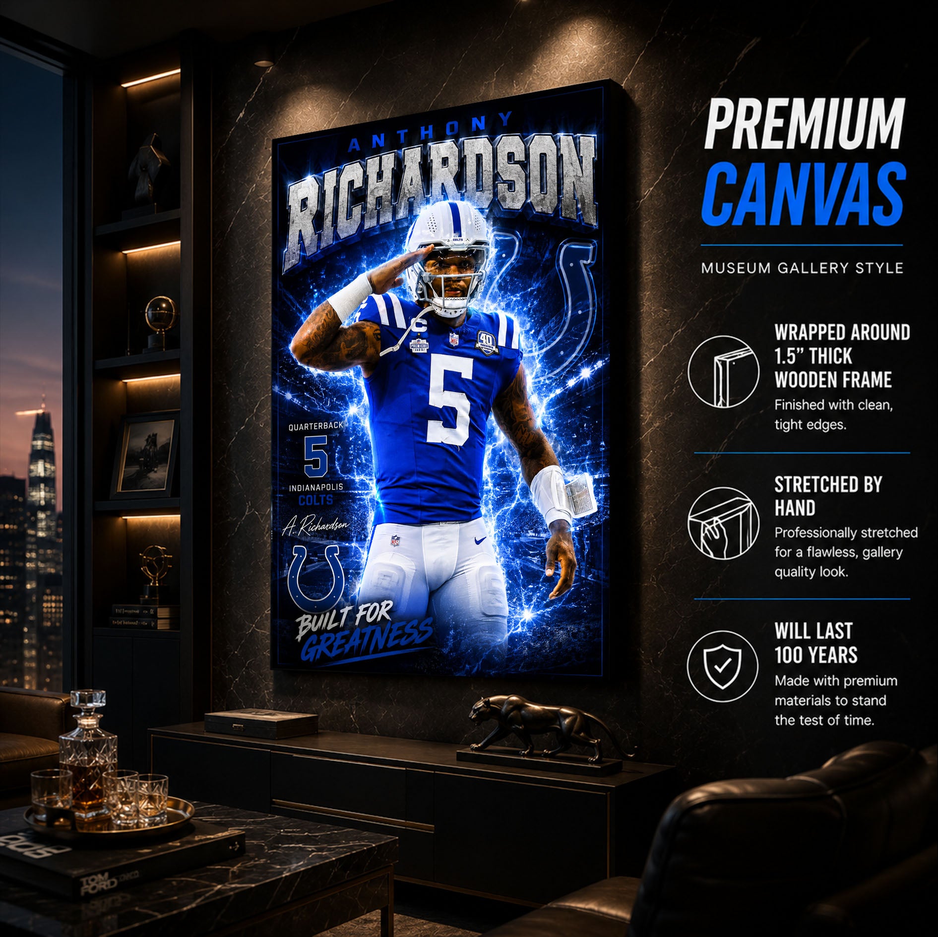 Anthony Richardson Colts Fan Poster or Canvas Wall Art