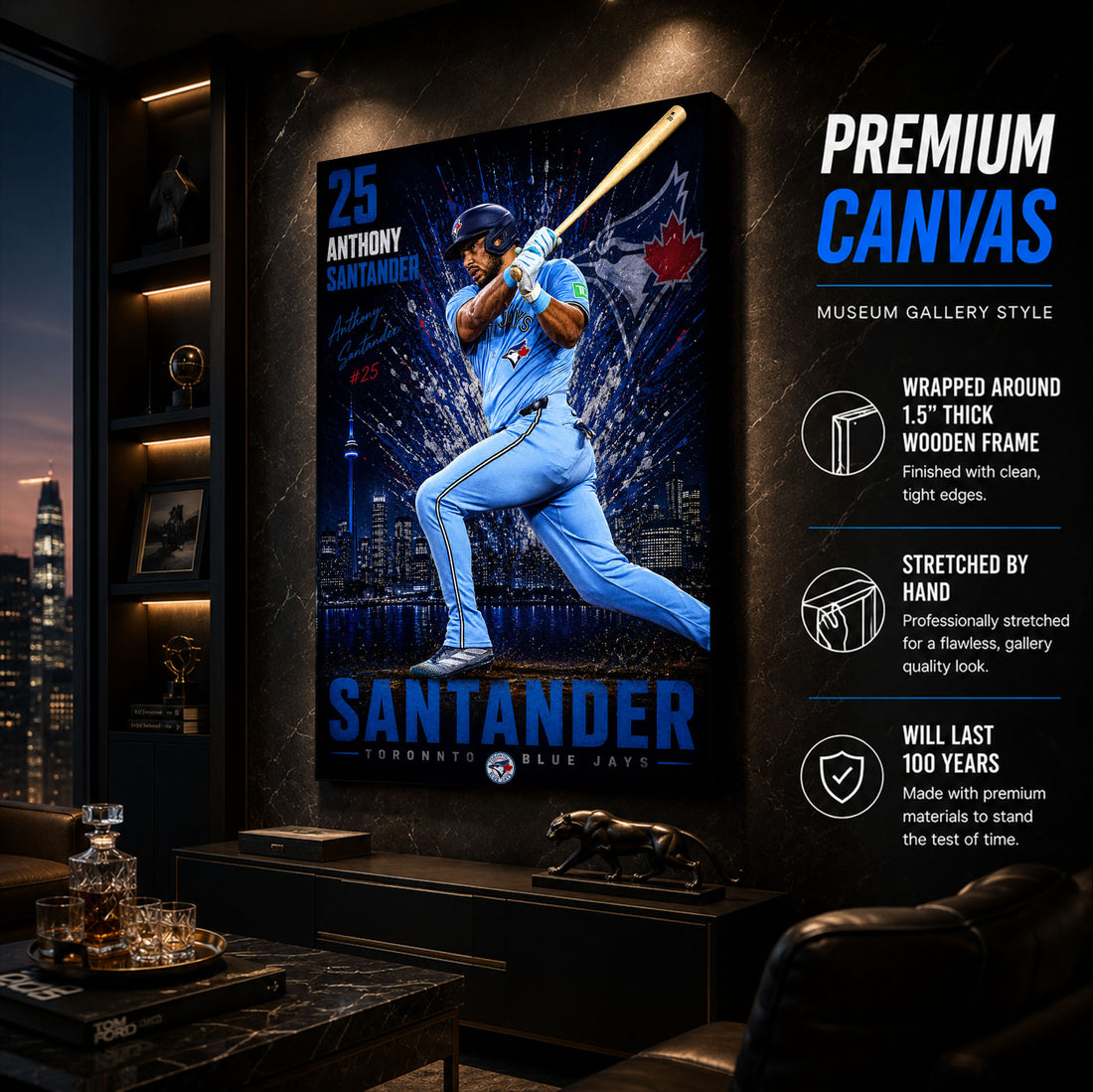 Anthony Santander Blue Jays Poster or Canvas Wall Art