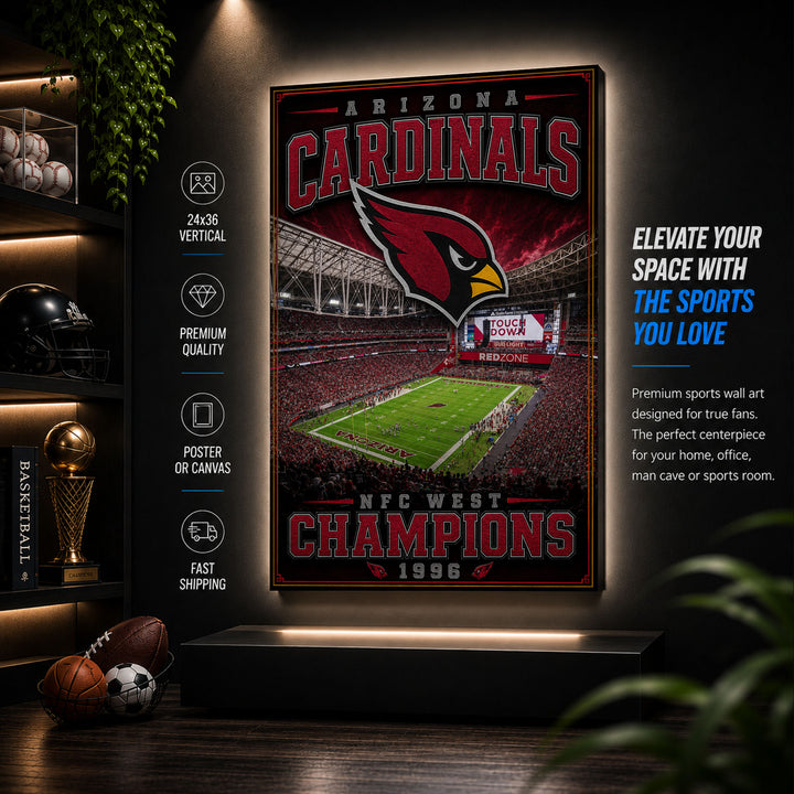 Arizona Cardinals Stadium Fan Poster or Canvas Wall Art