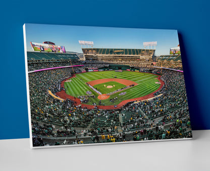 oakland a's stadium poster canvas wall art painting artwork baseball