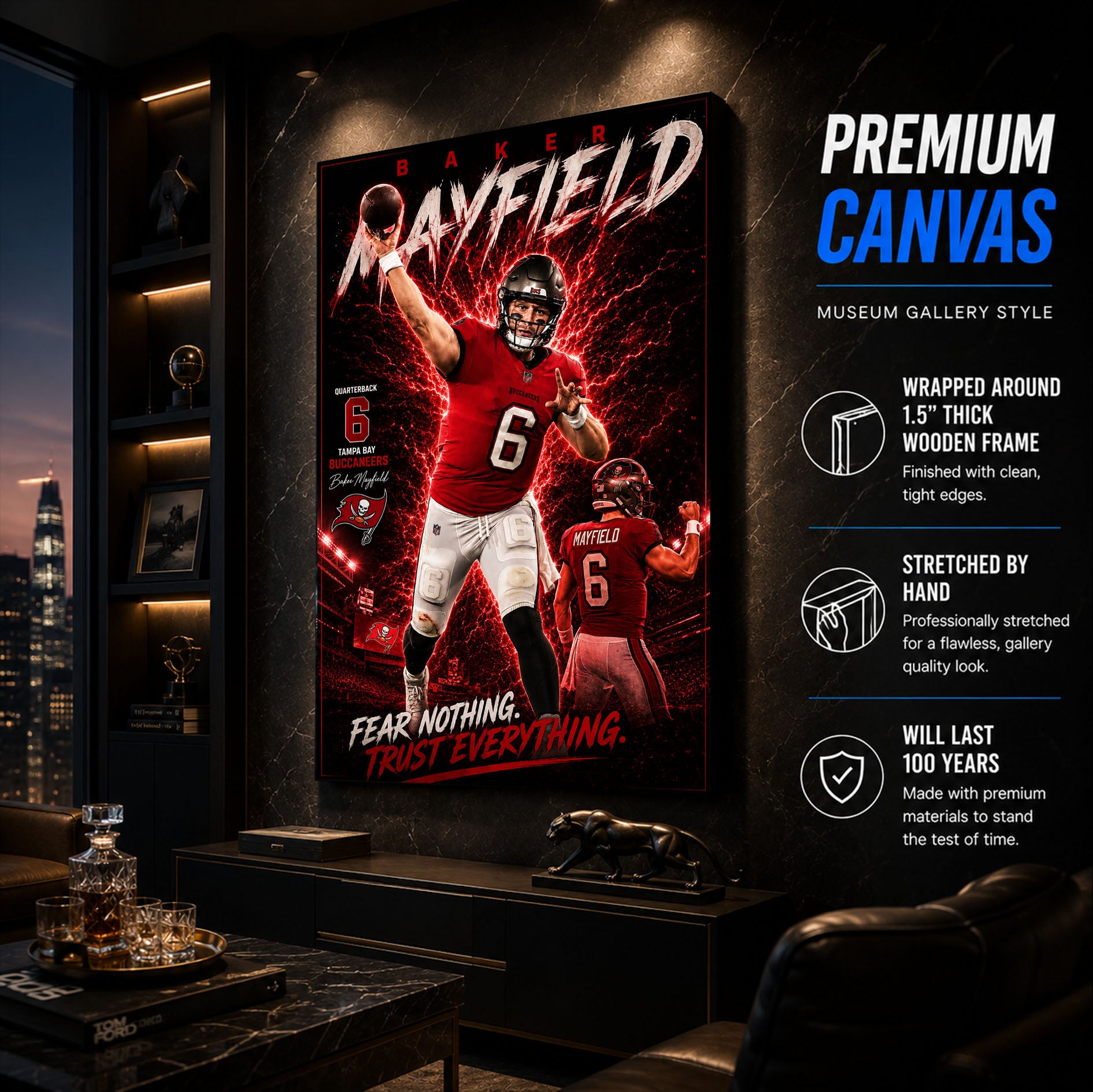 Baker Mayfield Bucs Fan Poster or Canvas Wall Art