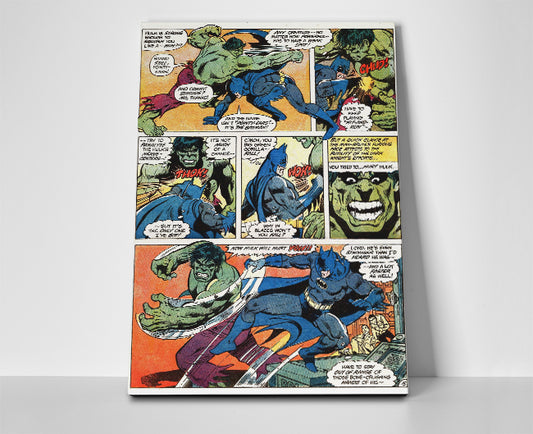 Batman Hulk Comic Poster or Wrapped Canvas - Player Season