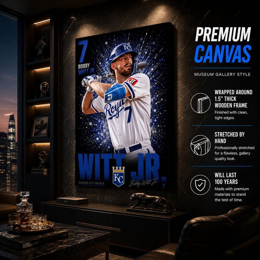 Bobby Witt Jr Royals Poster or Canvas Wall Art
